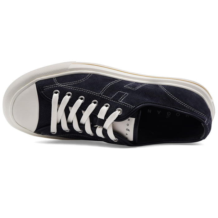 Men's Hogan H691 Suede Sneakers Blue Rubber Sole