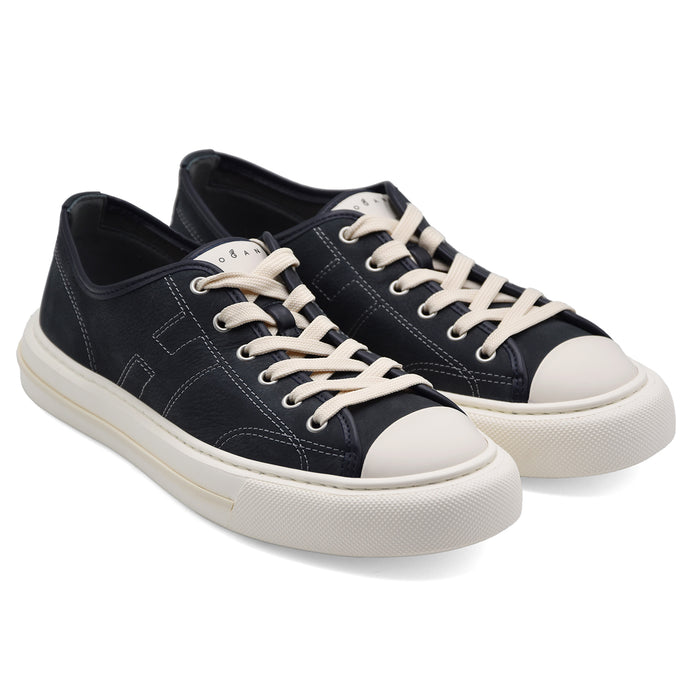 Sneakers Hogan H691 Rebel Uomo Blu Con Inserti In Pelle Gommata