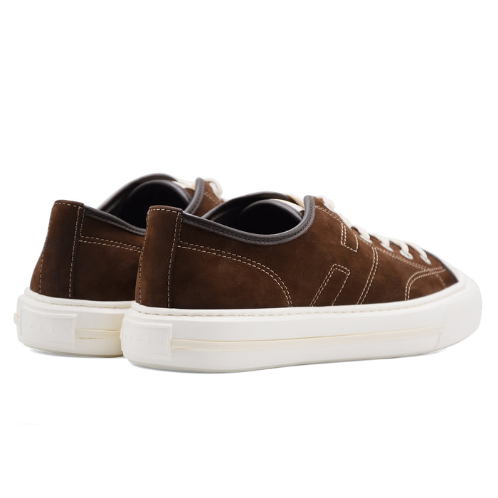 Hogan Sneakers Uomo Camoscio Marrone H691 ALLACCIATO H CUCITURE