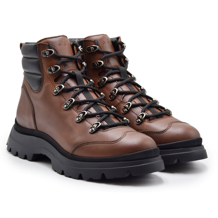 Pedula Hogan H692 Uomo Pelle Dallo Stile Hiking Color Corteccia