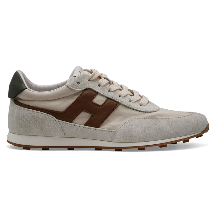 Hogan Men's Sneakers H699 Grey Suede with Brown H