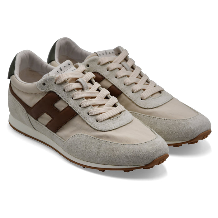 Hogan Men's Sneakers H699 Grey Suede with Brown H