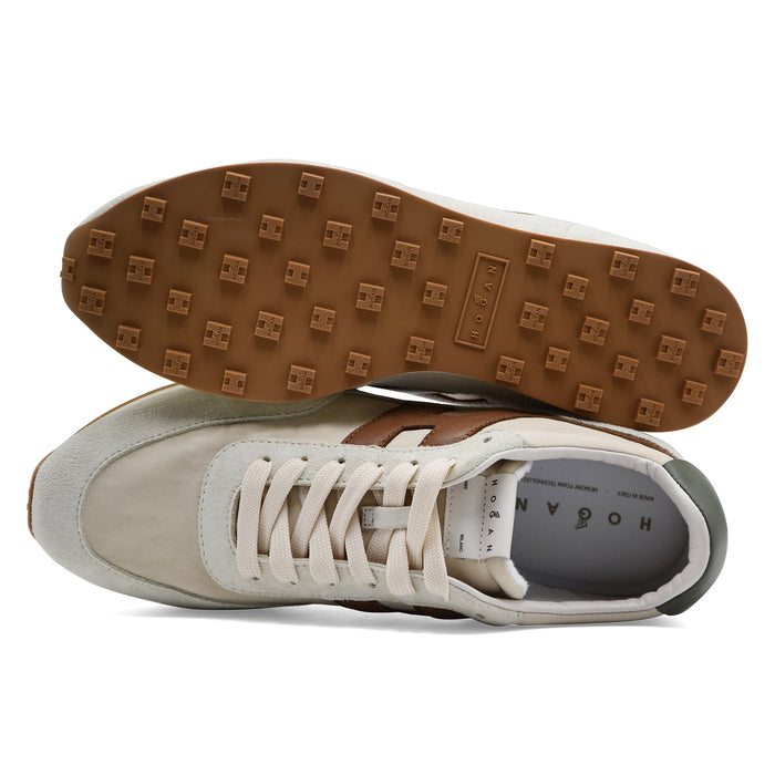 Hogan Men's Sneakers H699 Grey Suede with Brown H