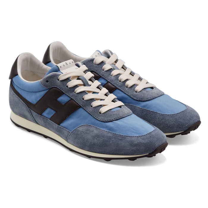 Hogan Men's H699 Sneakers in Soft and Lightweight Blue Suede