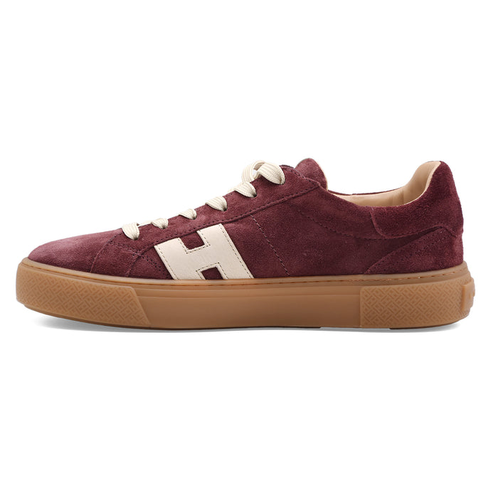 Sneakers Hogan Crosswind Uomo Suede Bordeaux Con Suola Chunky