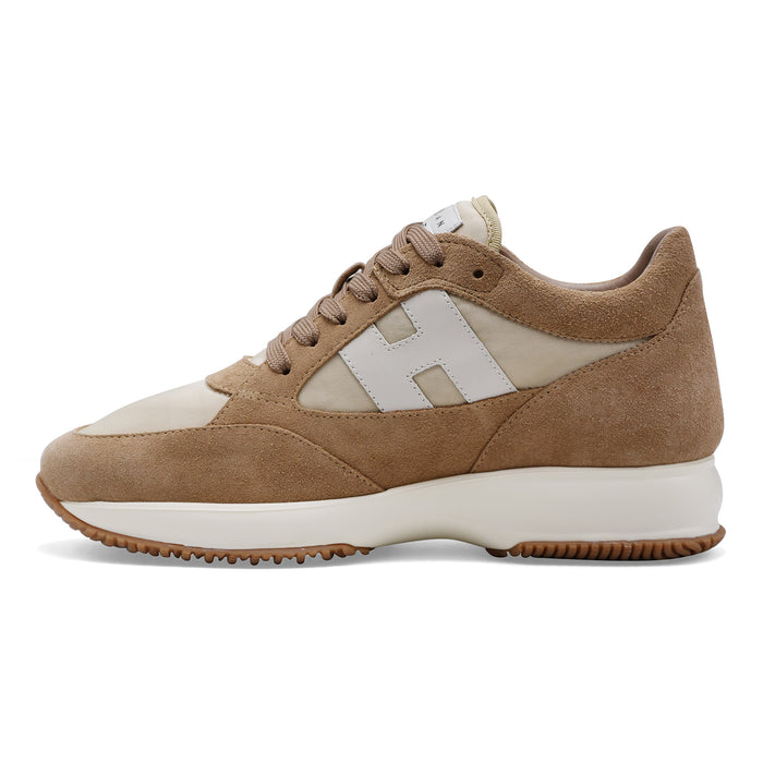 Hogan Men's Sneakers INTERACTIVE Genuine Suede Beige