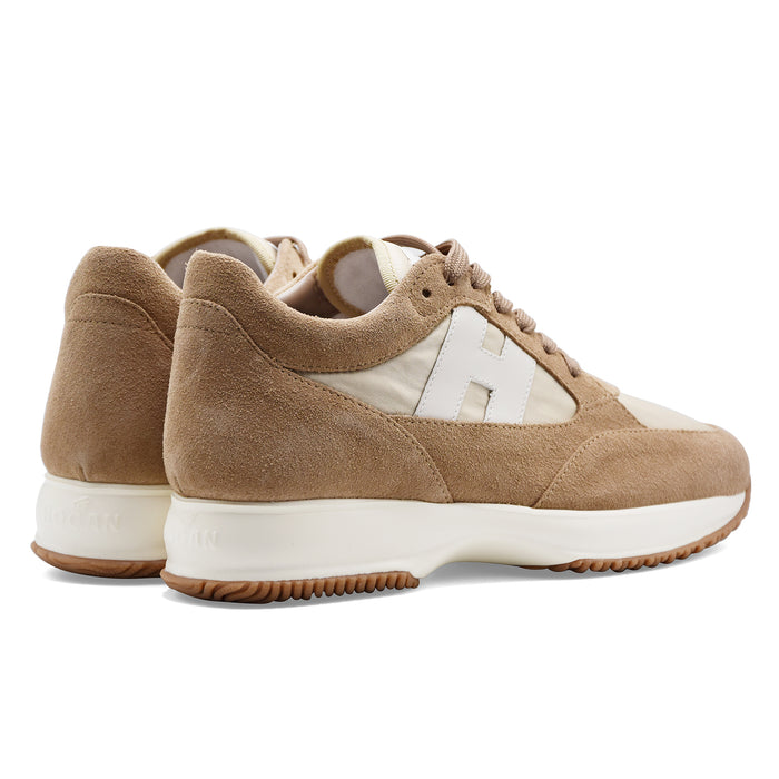 Hogan Men's Sneakers INTERACTIVE Genuine Suede Beige