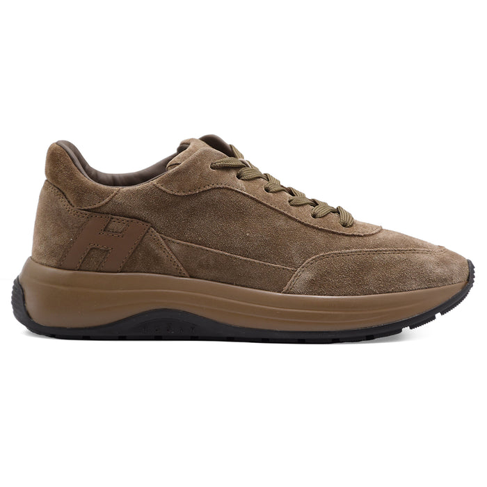 Sneakers Hogan Hi-Light H719 Morbida Pelle Scamosciata Marrone