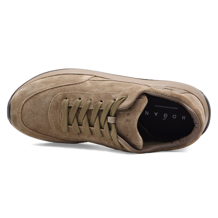 Sneakers Hogan Hi-Light H719 Morbida Pelle Scamosciata Marrone
