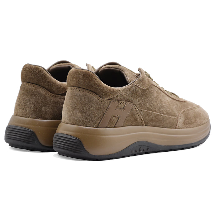 Sneakers Hogan Hi-Light H719 Morbida Pelle Scamosciata Marrone
