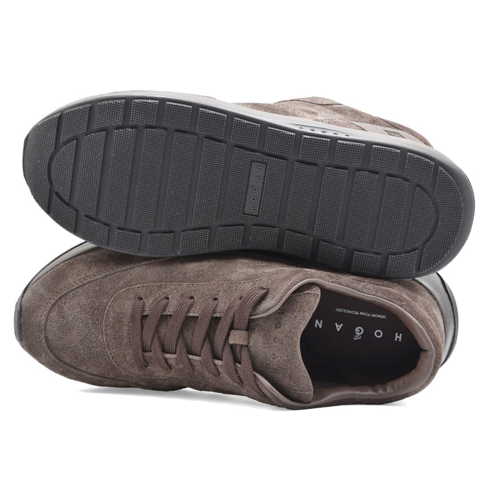 Sneakers Hogan Hi-Light H719 Morbido Suede Marrone Palissandro