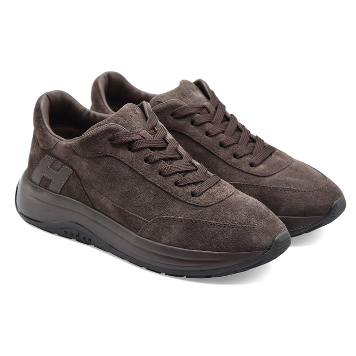 Sneakers Hogan Hi-Light H719 Morbido Suede Marrone Palissandro