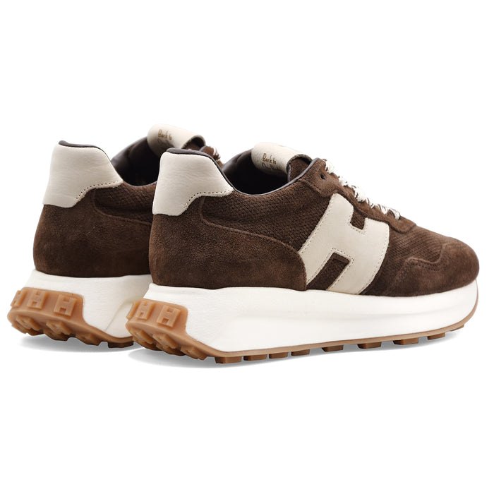 Sneakers Hogan H641 Donna Marrone Ispirata Al Running Rétro