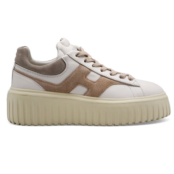 Sneakers Hogan H-Stripes Donna Avorio Beige Suola Extralight
