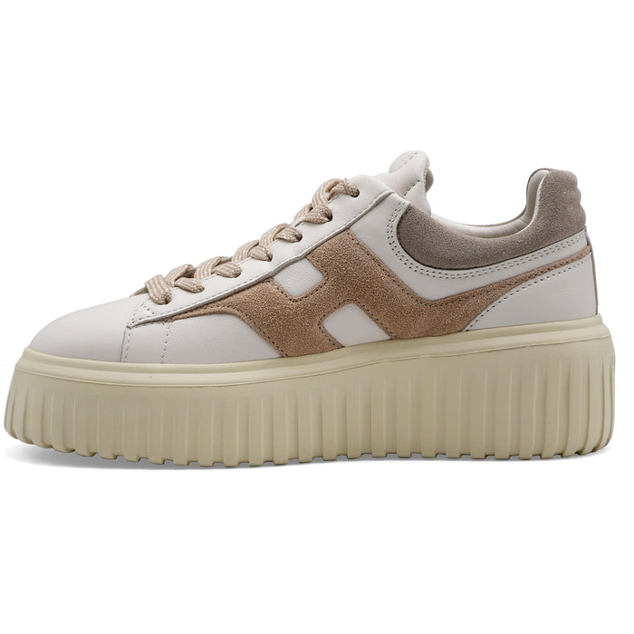 Sneakers Hogan H-Stripes Donna Avorio Beige Suola Extralight