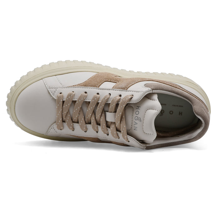 Sneakers Hogan H-Stripes Donna Avorio Beige Suola Extralight