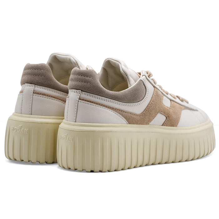 Sneakers Hogan H-Stripes Donna Avorio Beige Suola Extralight