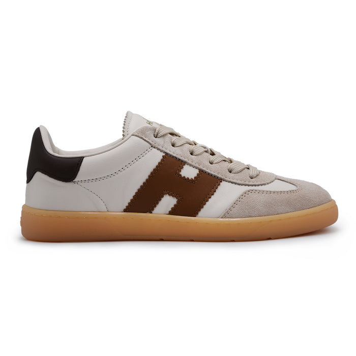 Sneakers Hogan Cool Donna Avorio Beige Marrone Look Raffinato