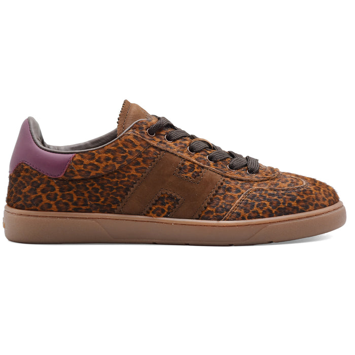 Sneakers Donna Hogan Cool Camoscio Animalier Con "H" Laterale
