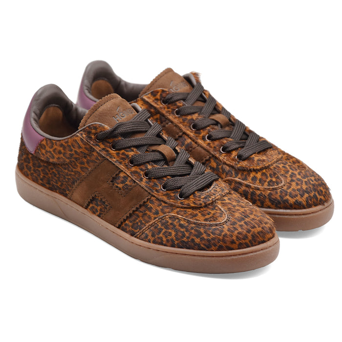 Sneakers Donna Hogan Cool Camoscio Animalier Con "H" Laterale