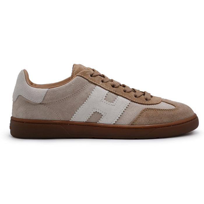 Sneakers Hogan Cool Donna Pelle Scamosciata Chic Beige Marrone