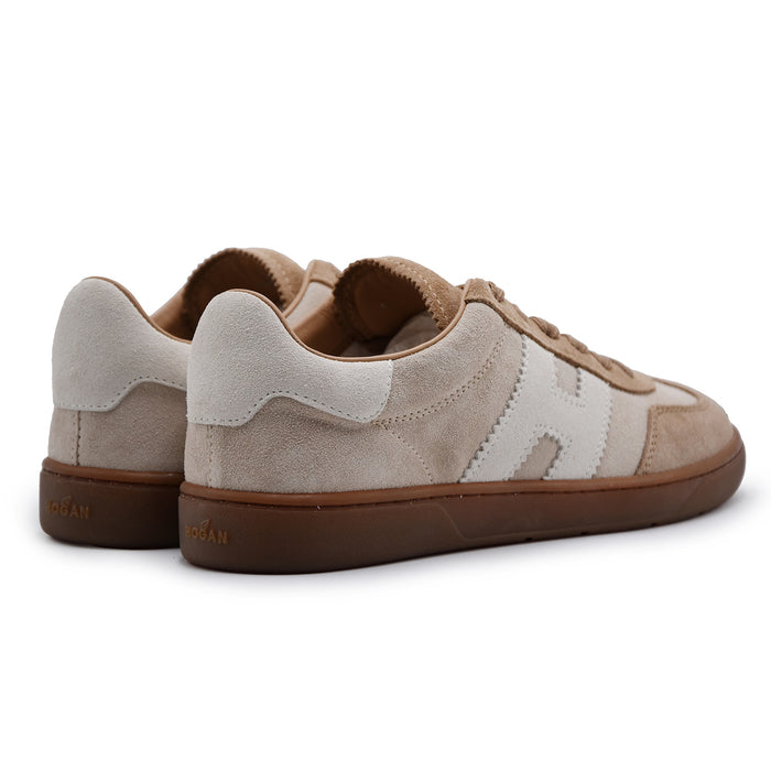 Sneakers Hogan Cool Donna Pelle Scamosciata Chic Beige Marrone