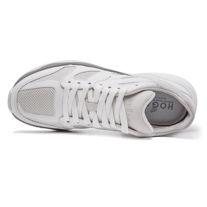 Sneakers Hogan H665 Bianco Monocromo Donna Con Punzonature