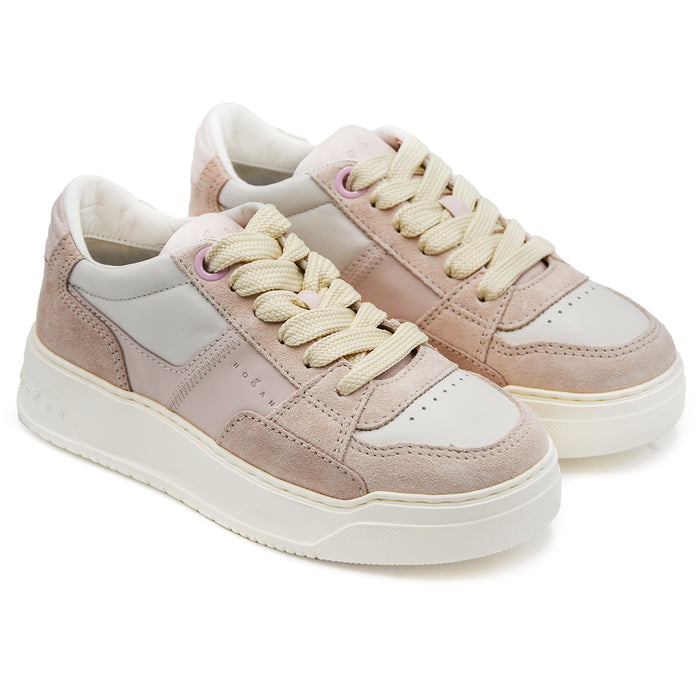 Hogan Chamallow Sneakers Donna Pelle Rosa Ispirata Allo Skate