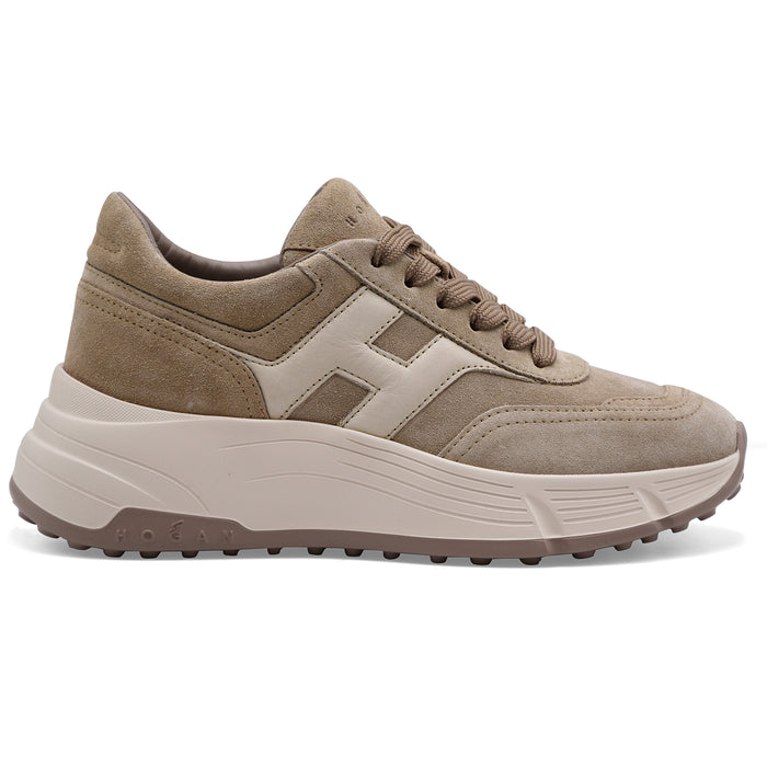 Sneakers Hogan Hi-Fi H669 Donna Beige Silhouette Platform Urban