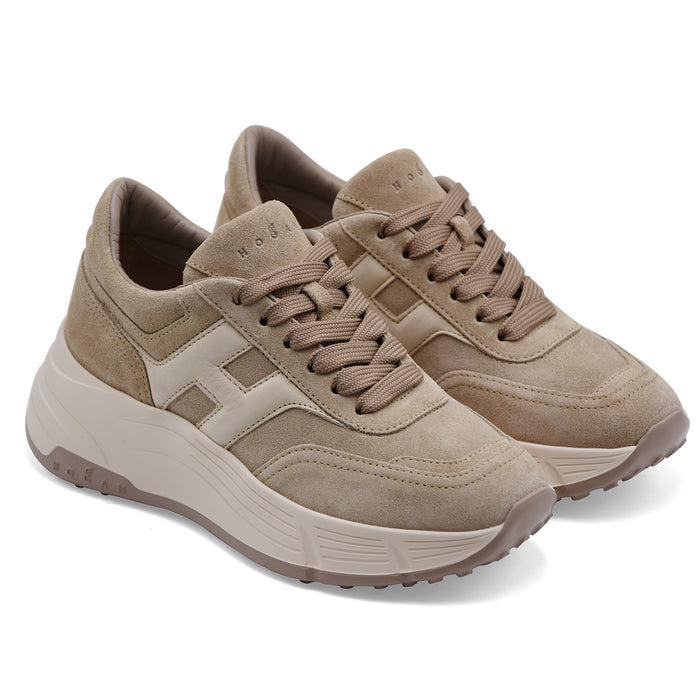Sneakers Hogan Hi-Fi H669 Donna Beige Silhouette Platform Urban
