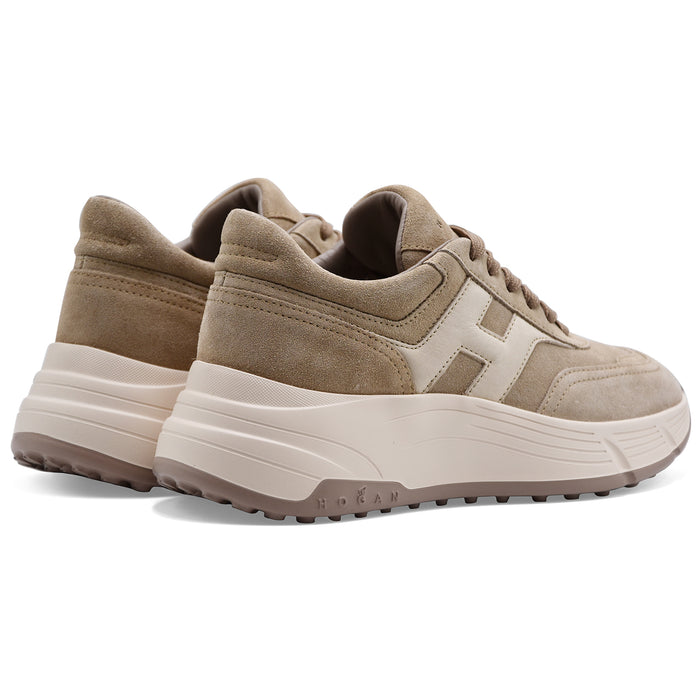 Sneakers Hogan Hi-Fi H669 Donna Beige Silhouette Platform Urban