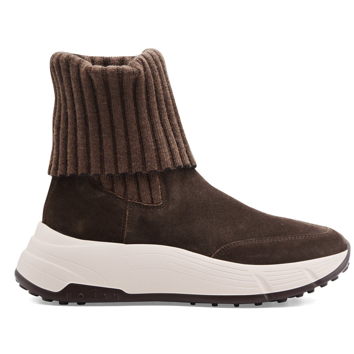 Stivaletti Hogan Hi-Fi Donna Suede Marrone Suola Hyperlight
