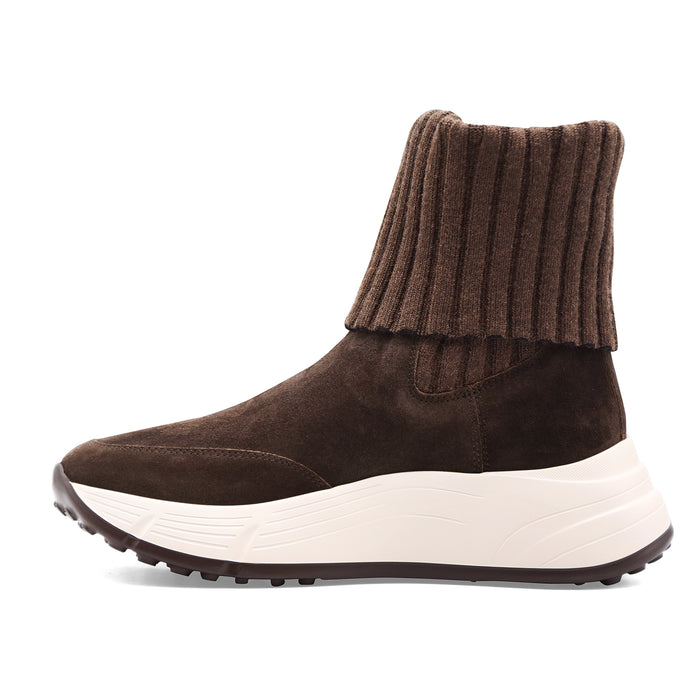 Stivaletti Hogan Hi-Fi Donna Suede Marrone Suola Hyperlight