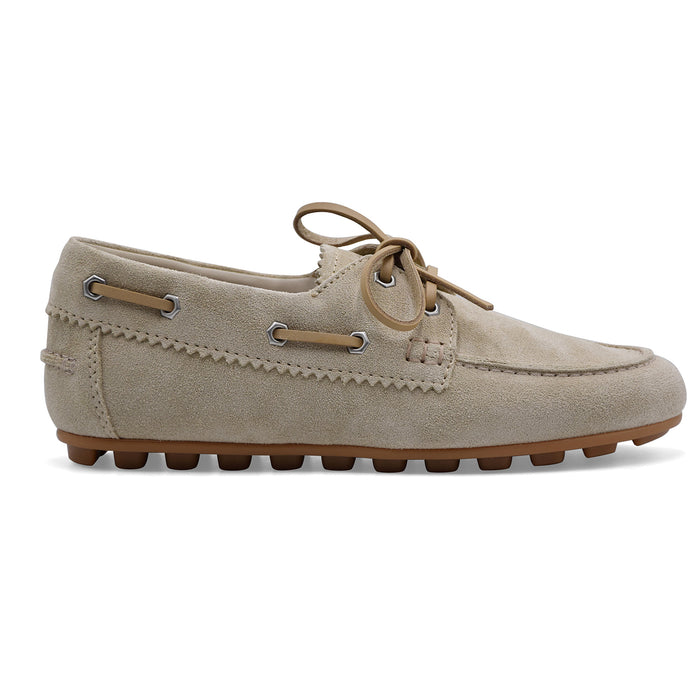 Hogan Women's Beige Suede Soft Boat Shoes H693