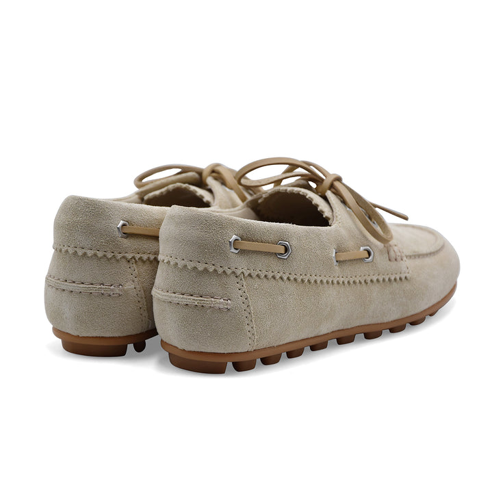 Hogan Women's Beige Suede Soft Boat Shoes H693