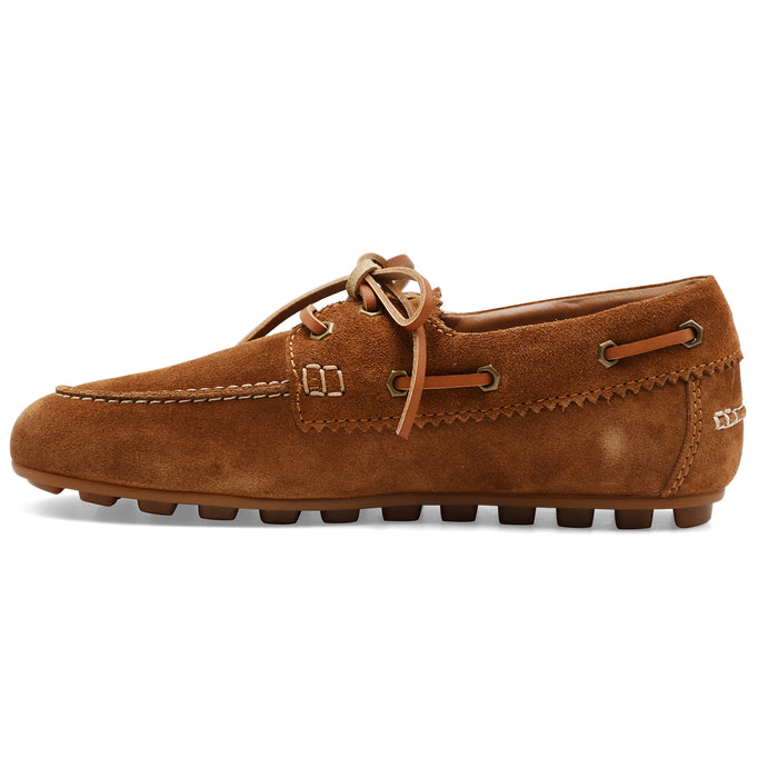 Allacciate Donna Hogan H693 BARCA Vero Camoscio Marrone Chiaro