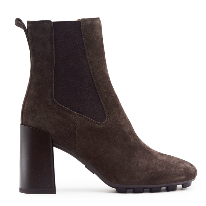 Stivaletti Chelsea Hogan Donna H695 Pelle Scamosciata Marrone