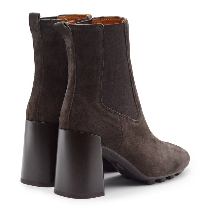 Stivaletti Chelsea Hogan Donna H695 Pelle Scamosciata Marrone