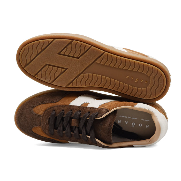 Sneakers Hogan Donna H681 Vera Pelle Scamosciata  Marrone Cuoio