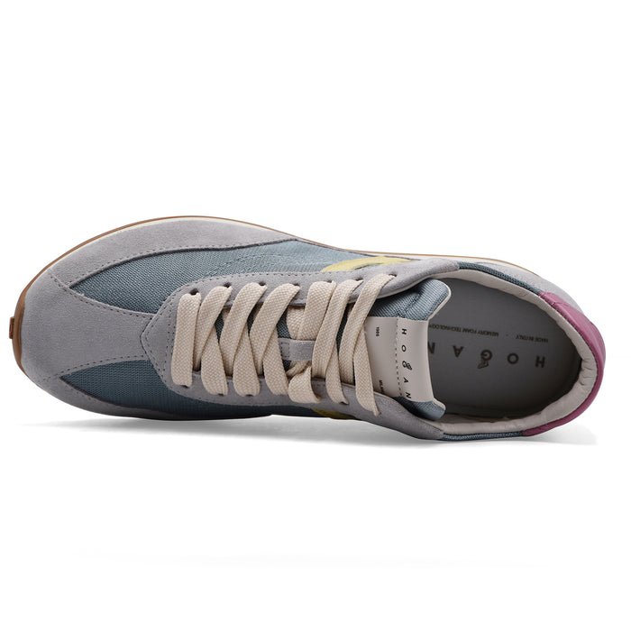 Hogan Women's Athletic Light Blue Yellow Gray Sneakers