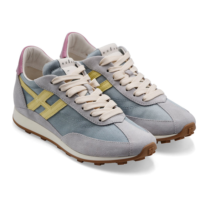 Hogan Women's Athletic Light Blue Yellow Gray Sneakers
