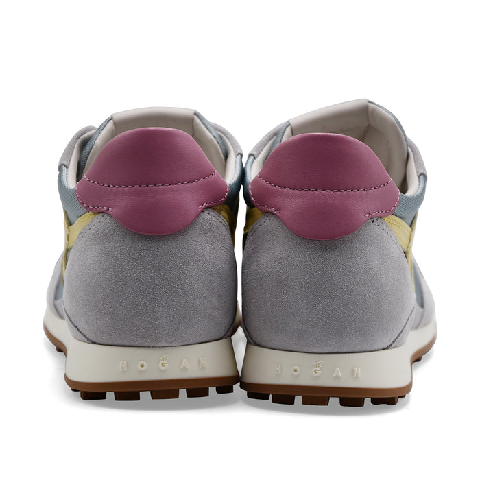 Hogan Women's Athletic Light Blue Yellow Gray Sneakers