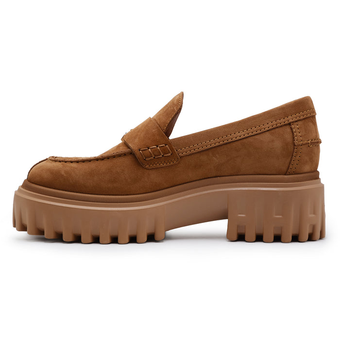 Mocassini Hogan H700 Donna Nabuk Marrone Soletta Memory Foam