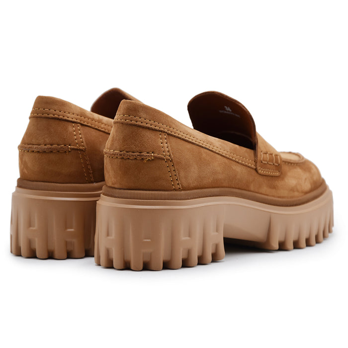 Mocassini Hogan H700 Donna Nabuk Marrone Soletta Memory Foam