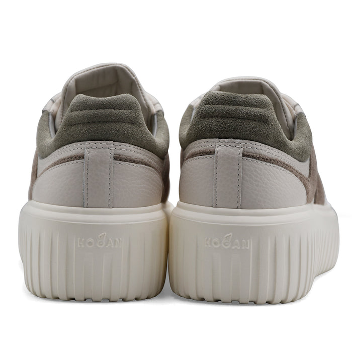 Sneakers Hogan H-Stripes Donna Avorio Beige Suola Extralight