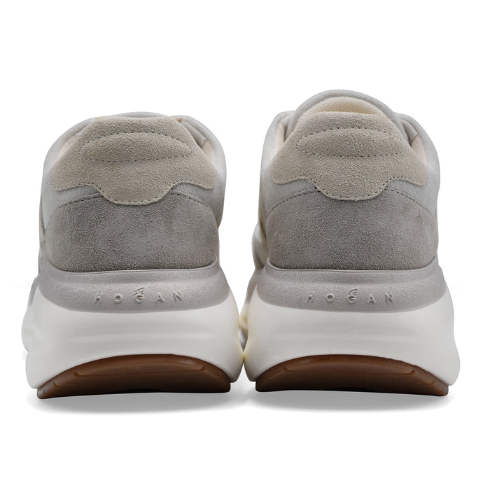 Sneakers Hogan H714 Donna Eleganti In Pelle Scamosciata Beige