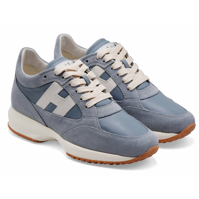 Hogan Interactive Women's Sneakers in Light Blue with Memory Foam Insole