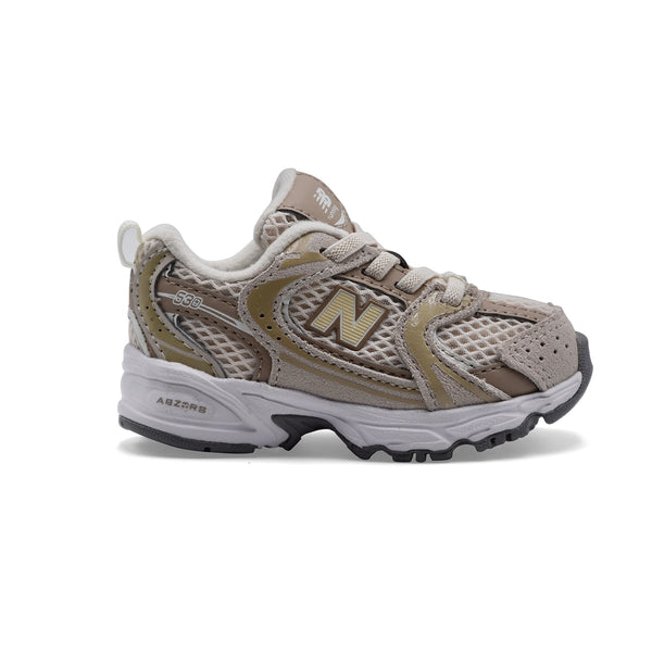 New Balance Kids 530 Bungee Lace Linen Sneakers With Stoneware
