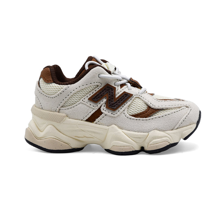 Sneakers Bambino New Balance Camoscio Bianco Dettagli Marrone