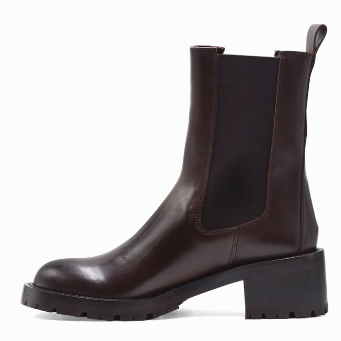 Stivaletti Donna Con Tacco Guglielmo Rotta Chelsea Cioccolato